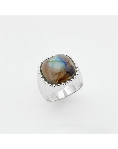 Bague en Argent Labradorite grise