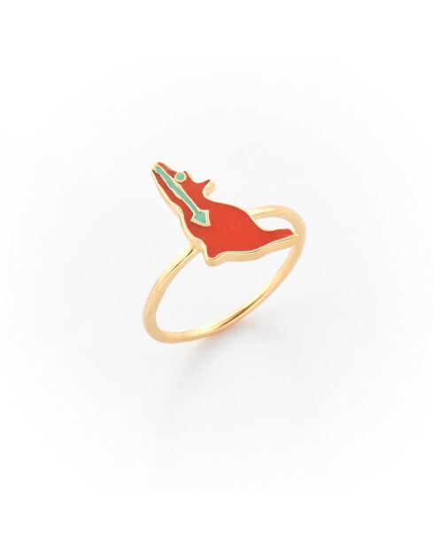Bague en Laiton Doré orange