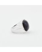 Bague en Argent Onyx noire