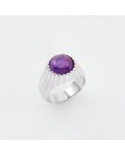 Bague en Argent Améthyste violette