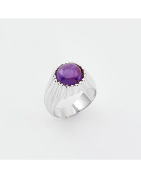 Bague en Argent Améthyste violette