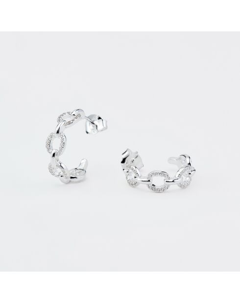 Boucles d'Oreilles Argent Stan Oxydes de Zirconium