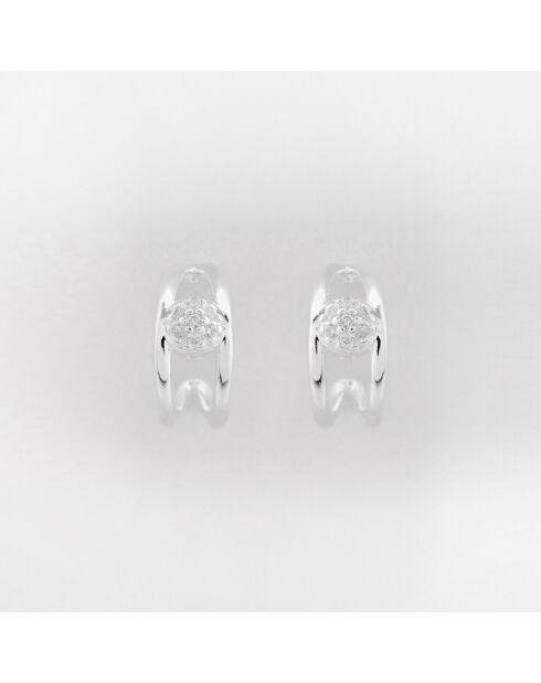 Boucles d'Oreilles Argent Oscar Oxydes de Zirconium