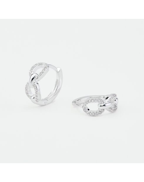 Boucles d'Oreilles Argent Lilyo Oxydes de Zirconium