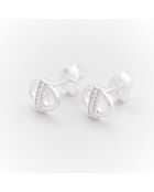 Boucles d'Oreilles Argent Justina Oxydes de Zirconium
