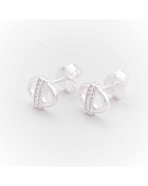 Boucles d'Oreilles Argent Justina Oxydes de Zirconium