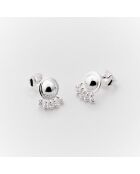 Boucles d'Oreilles Argent Kim Oxydes de Zirconium