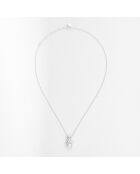 Collier Argent Soledad Perle Blanche Synthétque
