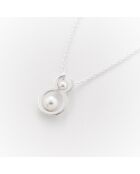 Collier Argent Soledad Perle Blanche Synthétque