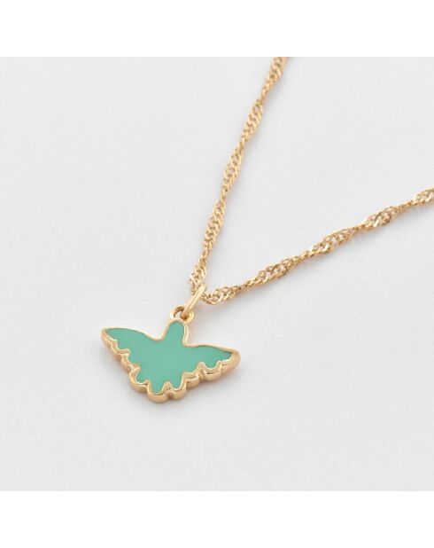 Groene adelaar gouden koperen halsketting