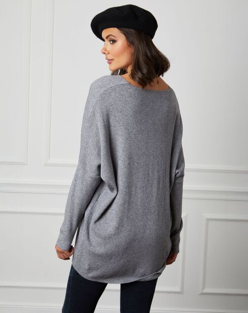 Pull en Cachemire mélangé Beder gris
