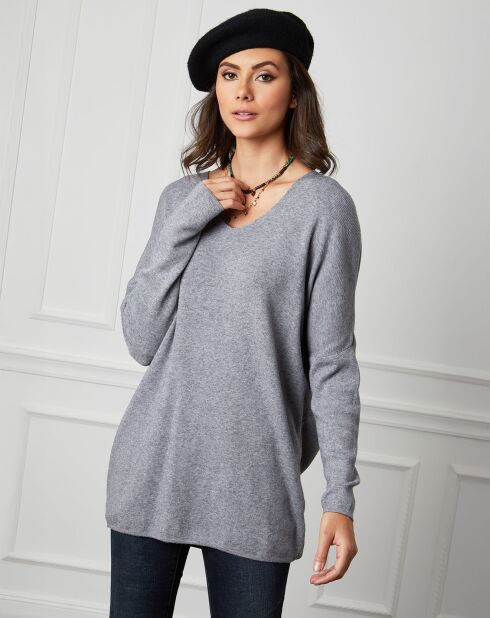 Pull en Cachemire mélangé Beder gris