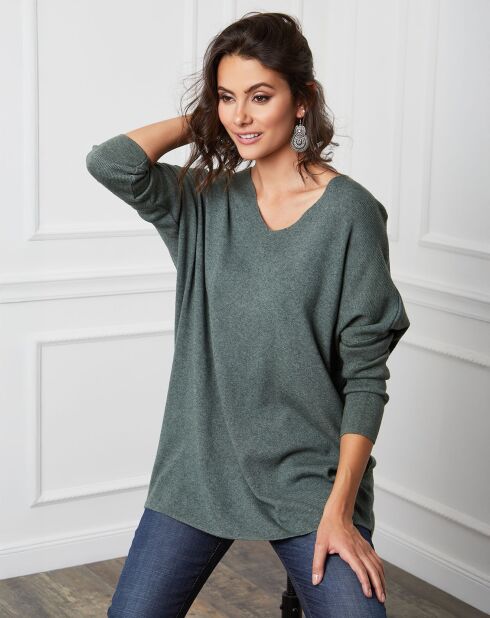 Pull  en Cachemire mélangé Beder kaki