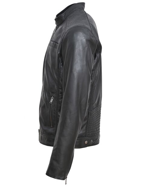 Veste en Cuir Zachary noire