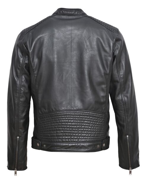 Veste en Cuir Zachary noire