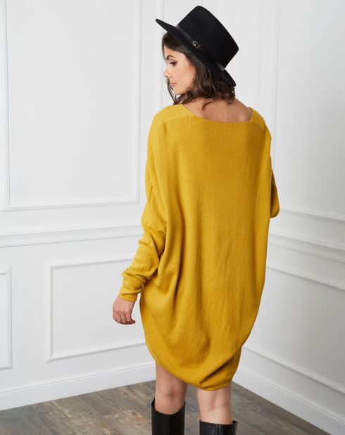 Robe en Cachemire mélangé Beder moutarde