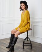 Robe en Cachemire mélangé Beder moutarde