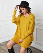 Robe en Cachemire mélangé Beder moutarde