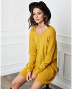 Robe en Cachemire mélangé Beder moutarde