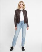 Veste en Cuir Cassie marron