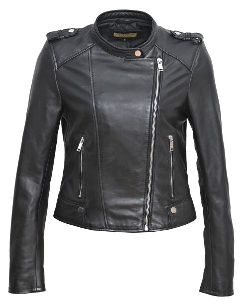 Veste en Cuir Chaya noire
