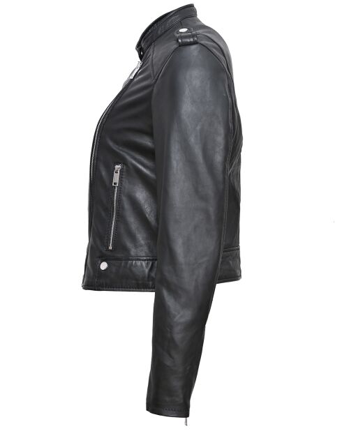 Veste en Cuir Chaya noire