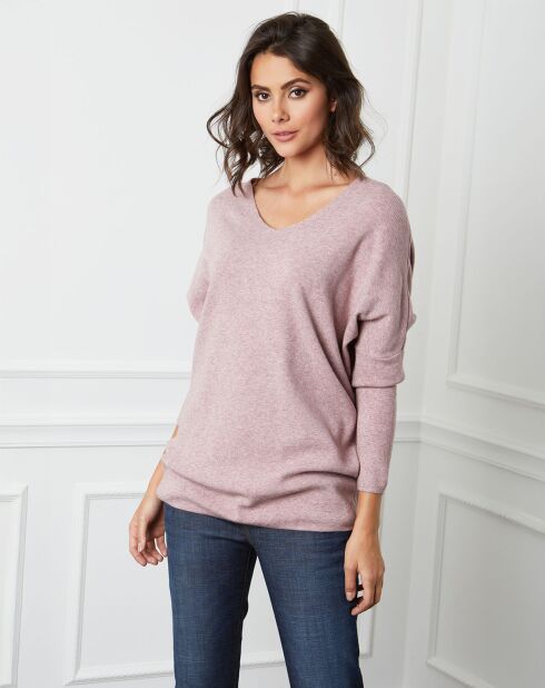Pull  en Cachemire mélangé Beder rose