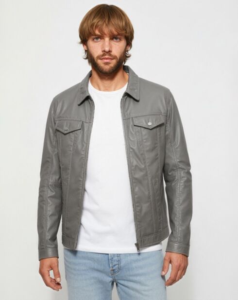 Veste en Cuir Colt vintage grey