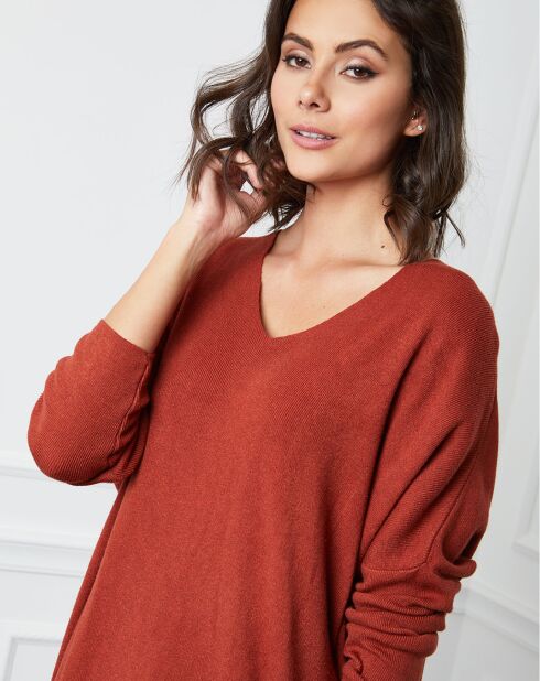 Pull en Cachemire mélangé Beder rouille