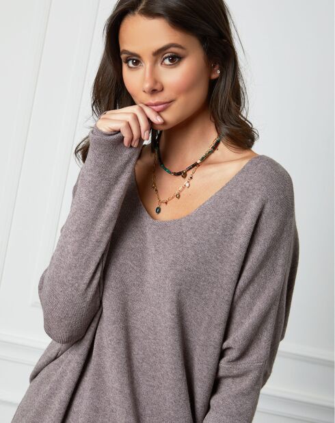 Pull en Cachemire mélangé Beder taupe
