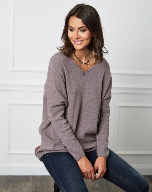 Pull en Cachemire mélangé Beder taupe