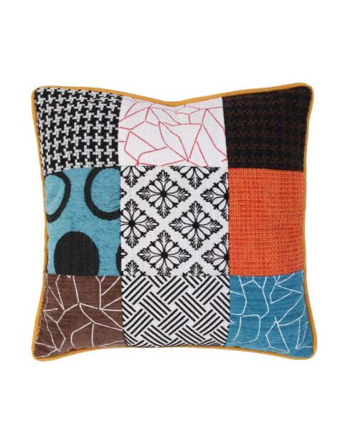 Coussin patchwork dehoussable 40x40cm