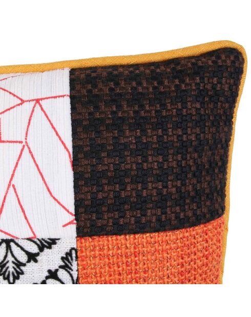 Coussin patchwork dehoussable 40x40cm