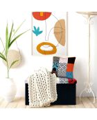 Coussin patchwork dehoussable 40x40cm