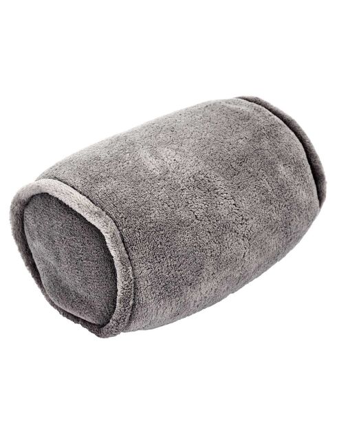 Coussin rond de massage vibrant gris - 25x14x14 cm