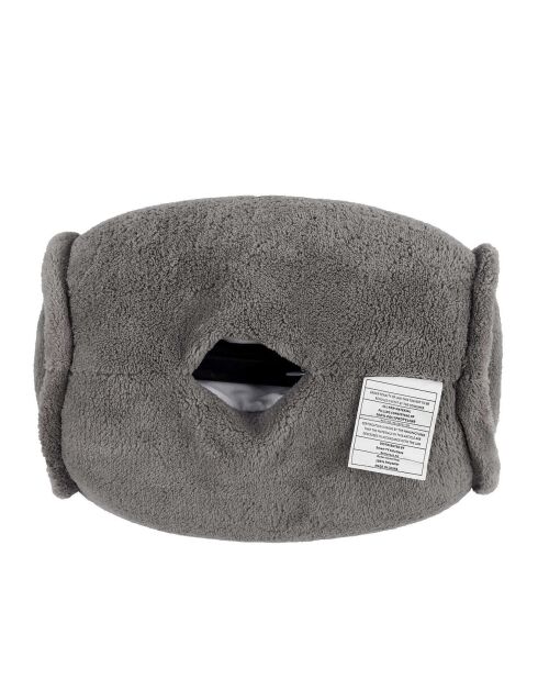 Coussin rond de massage vibrant gris - 25x14x14 cm