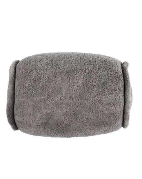 Coussin rond de massage vibrant gris - 25x14x14 cm