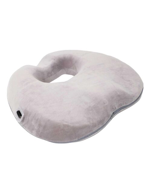 Coussin de posture massant et chauffant gris - 43x7.5x36 cm