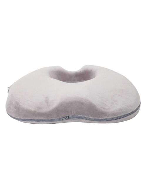 Coussin de posture massant et chauffant gris - 43x7.5x36 cm