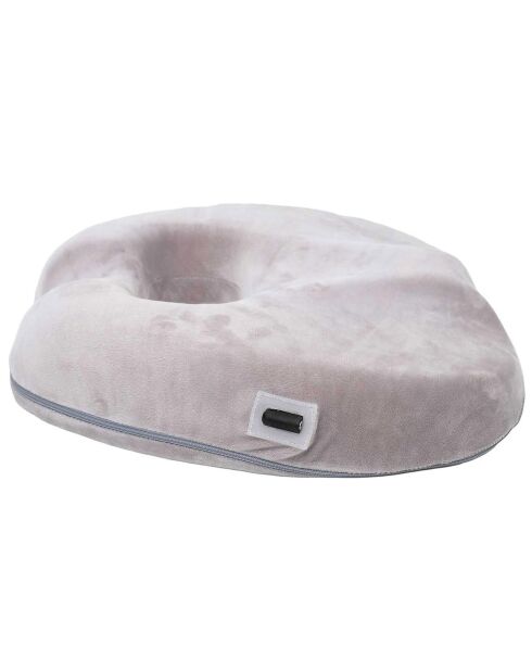 Coussin de posture massant et chauffant gris - 43x7.5x36 cm