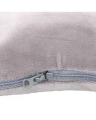 Coussin de posture massant et chauffant gris - 43x7.5x36 cm
