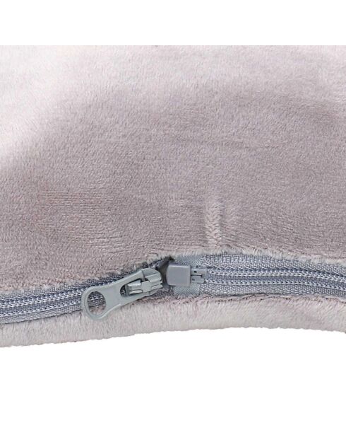 Coussin de posture massant et chauffant gris - 43x7.5x36 cm