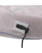 Coussin de posture massant et chauffant gris - 43x7.5x36 cm
