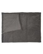 Plaid en microfibre gris foncé - 120x150 cm