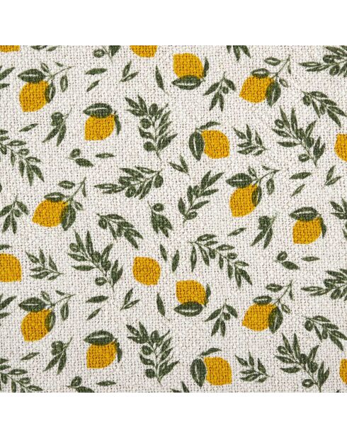 Plaid à franges Bain de Soleil jaune/vert - 120x150cm