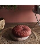 Coussin rond en Velours coloris aléatoire - D.40 cm