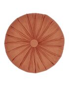 Coussin rond en Velours coloris aléatoire - D.40 cm