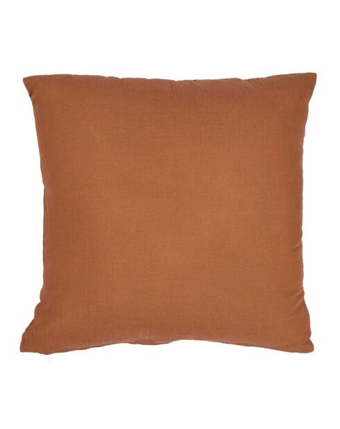 Coussin déhoussable effet Gaze de Coton coloris aléatoire - 40x40 cm
