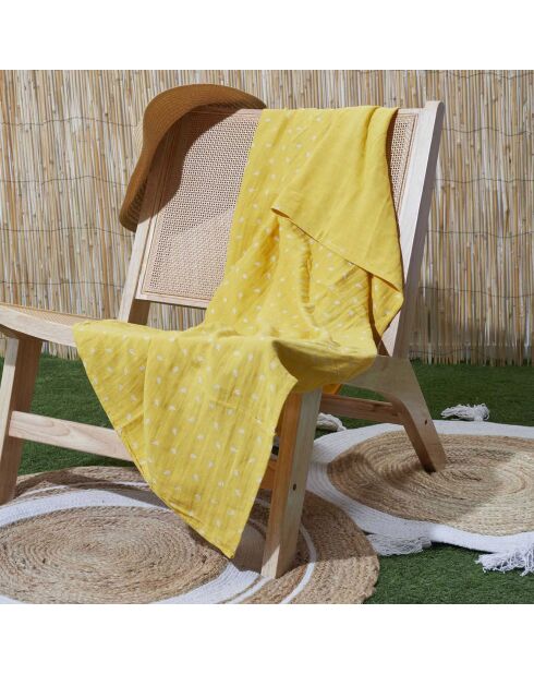 Plaid in cotone effetto garza stampato in colori casuali - 120x150cm
