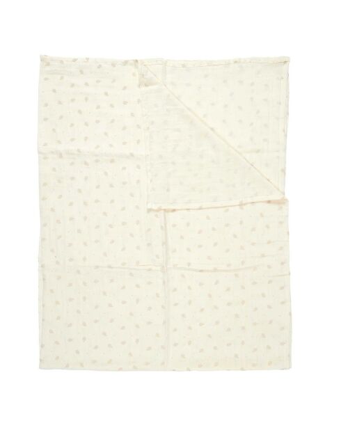 Plaid effet gaze de coton imprimé coloris aléatoire - 120x150cm
